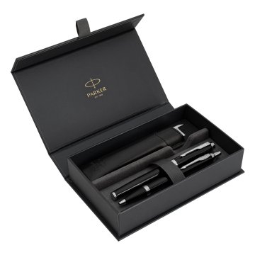 Parker IM Black GT Set - Füllfederhalter + Kugelschreiber mit Etui - PAR252