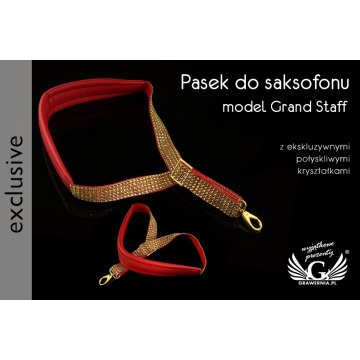 SAXOPHONGURT rot-gold - Modell Grand Staff - Exclusive Version - PDS25