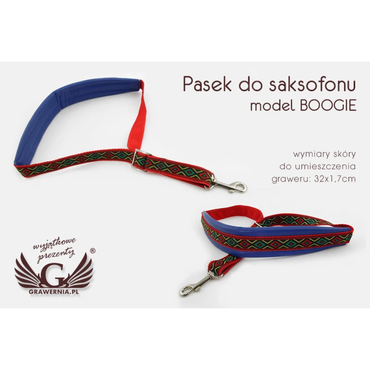 SAXOPHONGURT blau-rot - Modell Boogie - Komfortversion - PDS34
