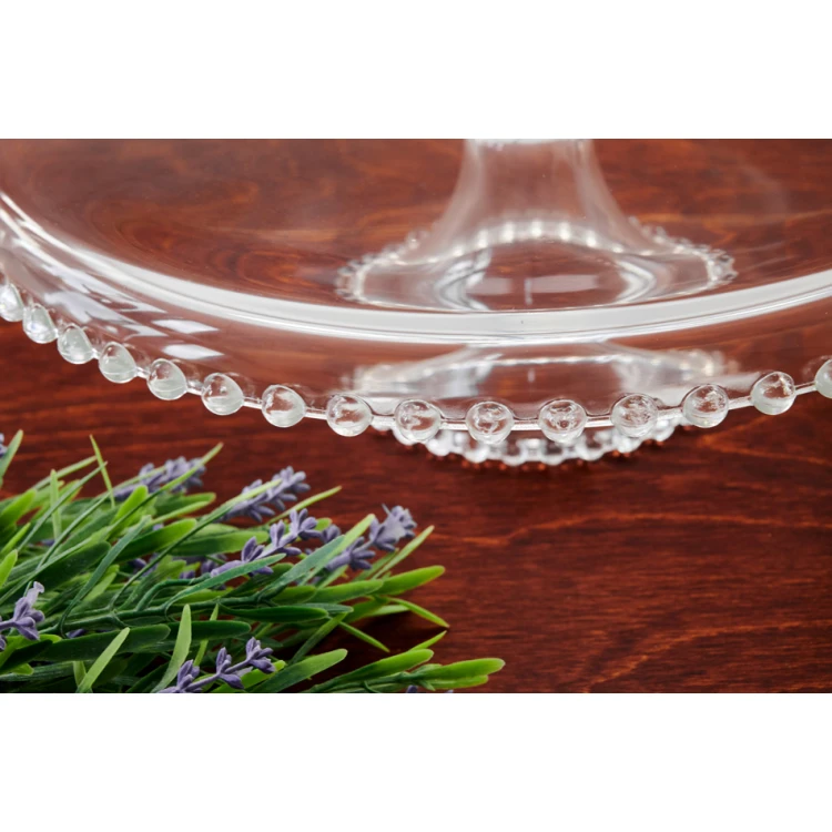 Glas-Kuchenteller mit Gravur - Geschenk für das Brautpaar - PAT035