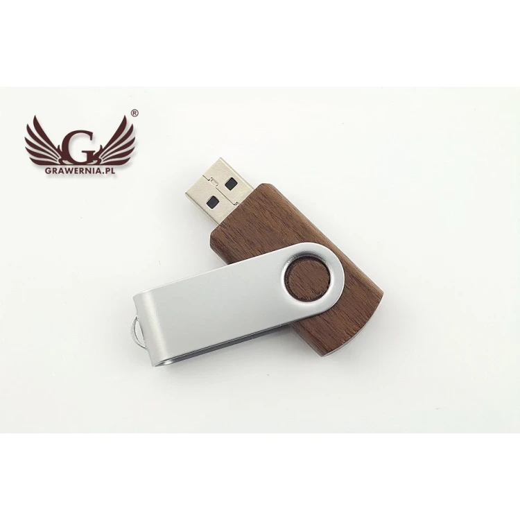 PENDRIVE Twister Walnut 8GB USB 2.0 mit Ihrem individuellen Logo oder Text