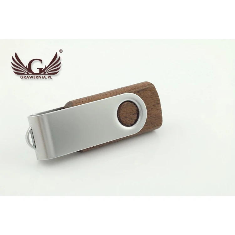 PENDRIVE Twister Walnut 8GB USB 2.0 mit Ihrem individuellen Logo oder Text