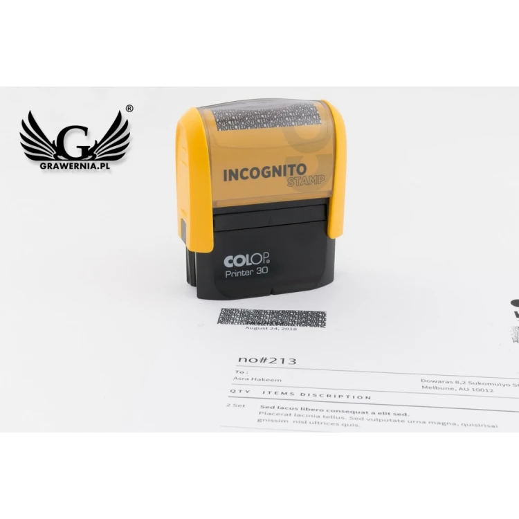 Datenschutzstempel Colop Incognito 30 - Abdruckgröße - 47x18mm - COL030