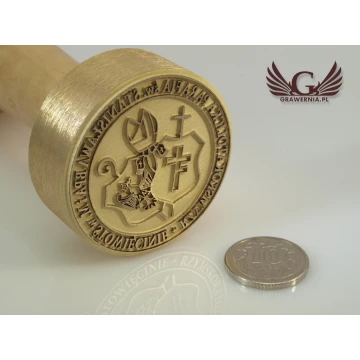 SIEGEL DER PFARREI - Messing Durchmesser 36mm Gravurtiefe etwa 0,4mm