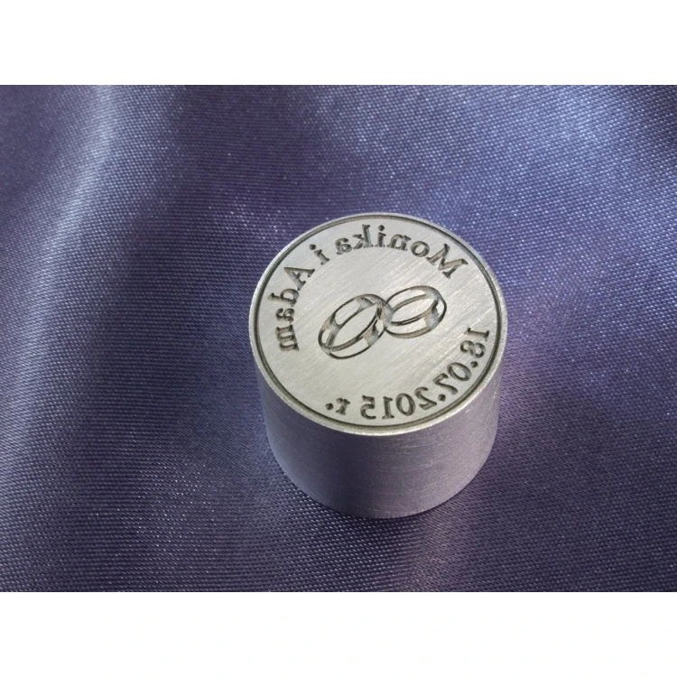 Siegel für Hochzeitsumschläge - Aluminiumlackstempel 25mm Gravurtiefe etwa 1mm