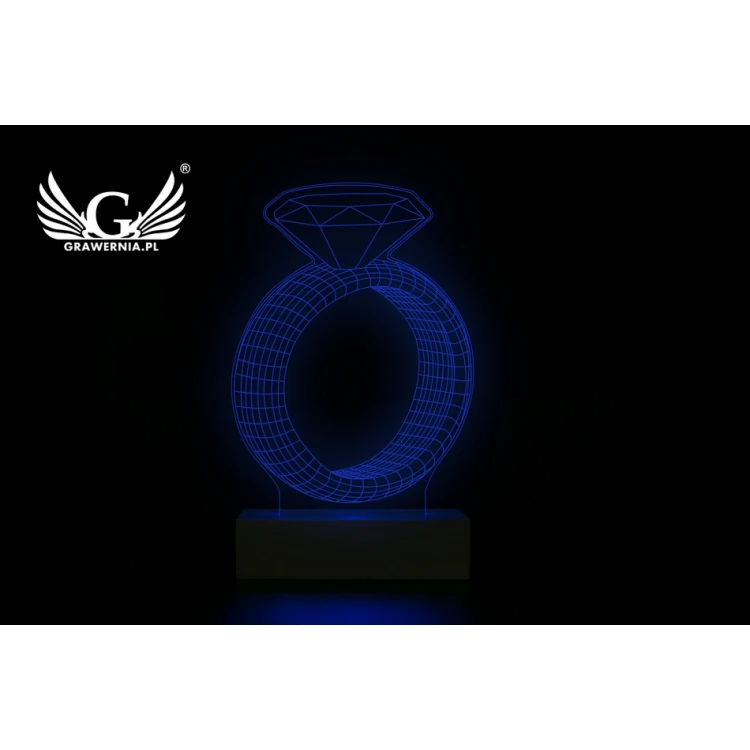 Ring - 3D LED RGB Lampe mit Fernbedienung - L3D015