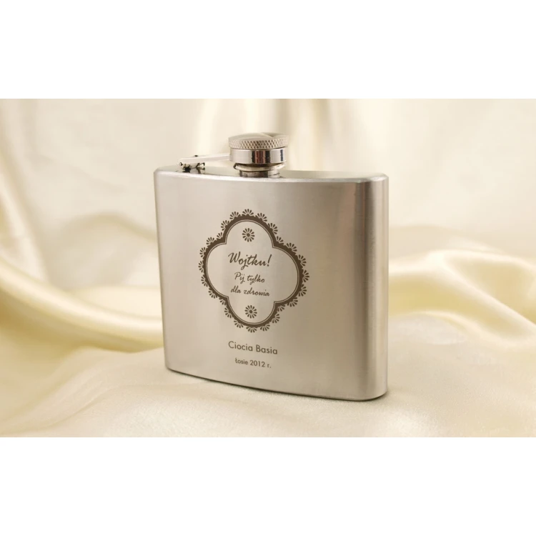 Weston Stahlflachmann mit Gravur - 180ml