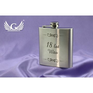 Weston Stahlflachmann mit Gravur - 180ml