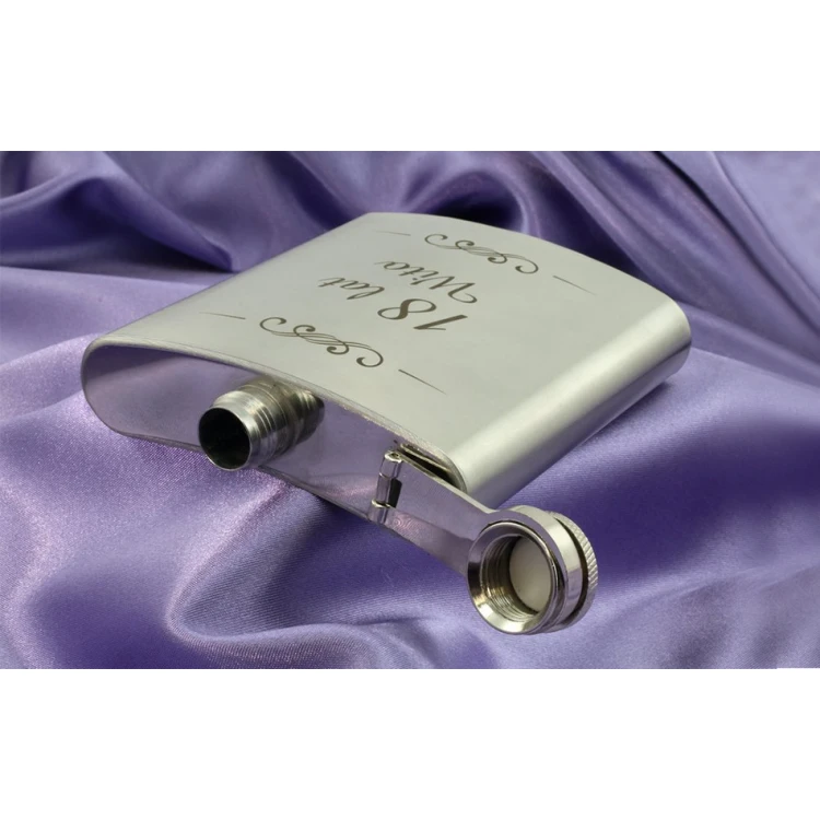 Weston Stahlflachmann mit Gravur - 180ml