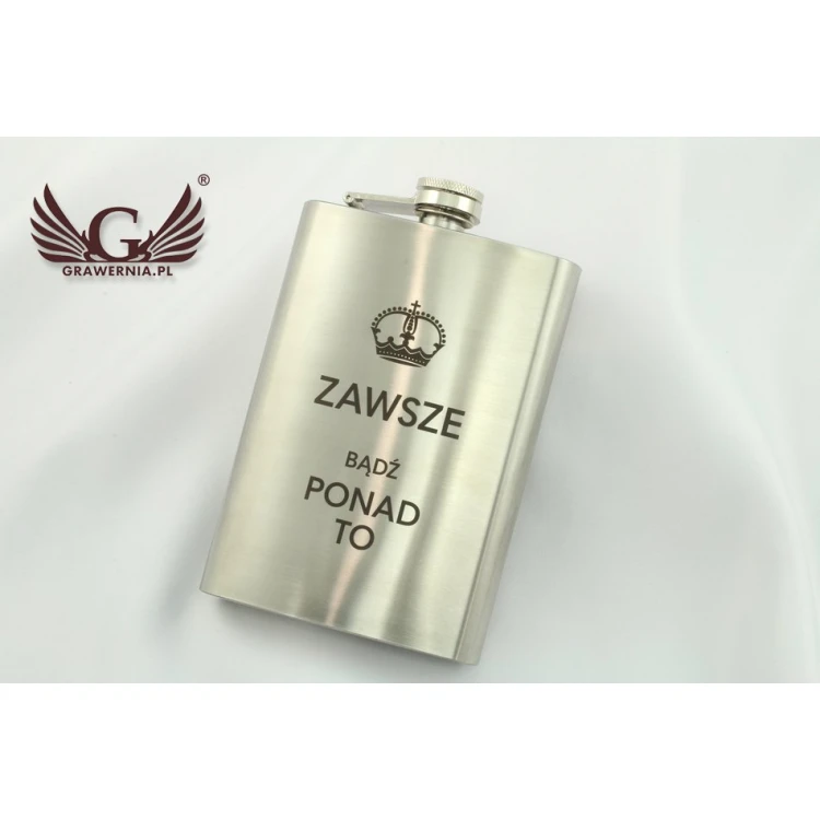 Nevis Stahlflachmann mit Gravur - 240ml