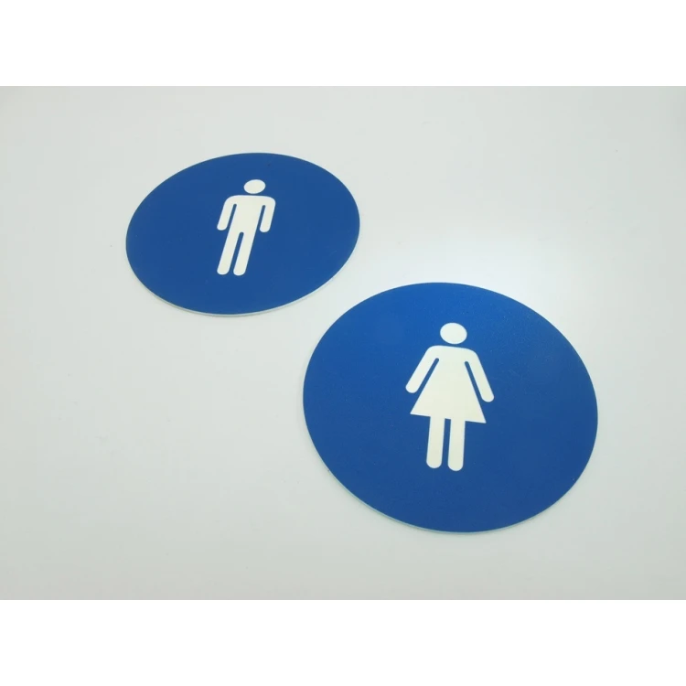 Piktogramme - Farbe Blau - Schild mit einem Durchmesser von 10 cm