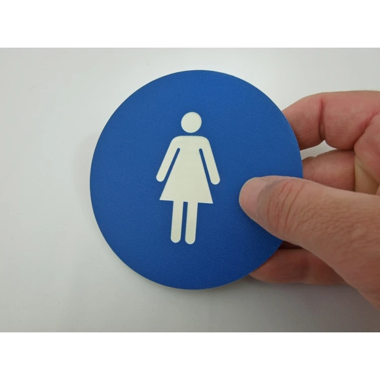 Piktogramme - Farbe Blau - Schild mit einem Durchmesser von 10 cm