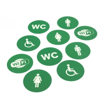 Piktogramme - Farbe Grün - Schild mit einem Durchmesser von 10 cm