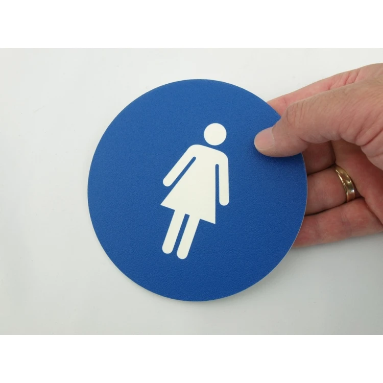 Piktogramme - Farbe Blau - Schild mit einem Durchmesser von 12 cm