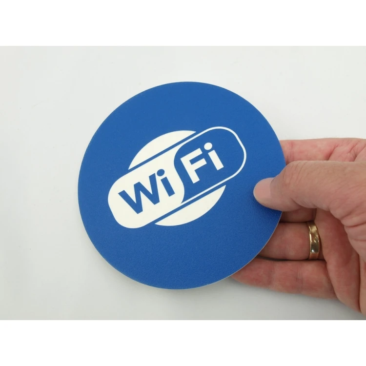 Piktogramme - Farbe Blau - Schild mit einem Durchmesser von 12 cm