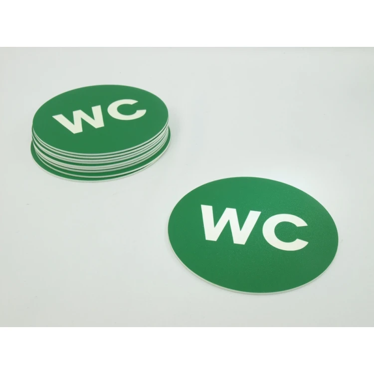 Piktogramme - Farbe Grün - Schild mit einem Durchmesser von 10 cm