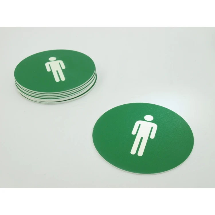 Piktogramme - Farbe Grün - Schild mit einem Durchmesser von 10 cm
