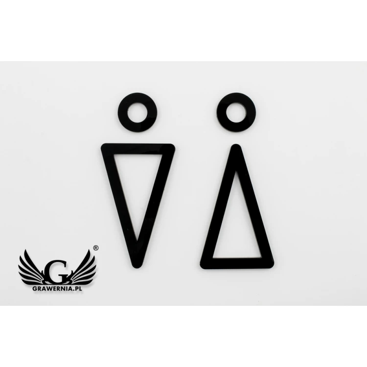 Piktogramme aus Plexiglas für Toiletten - schwarzes Acryl 3mm - TT022
