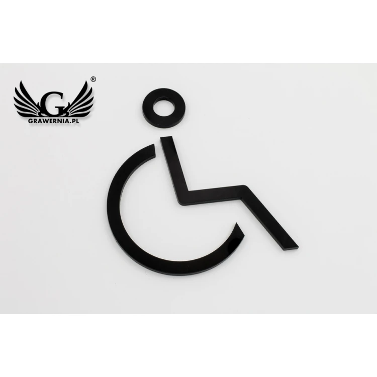 Piktogramme aus Plexiglas für Toiletten - schwarzes Acryl 3mm - TT022