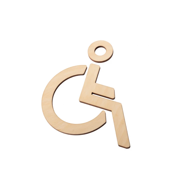 Holzpiktogramme für Toiletten - Höhe: 150mm - TT041