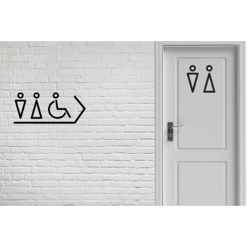 Piktogramme aus Plexiglas für Toiletten - schwarzes Acryl 3mm - TT022