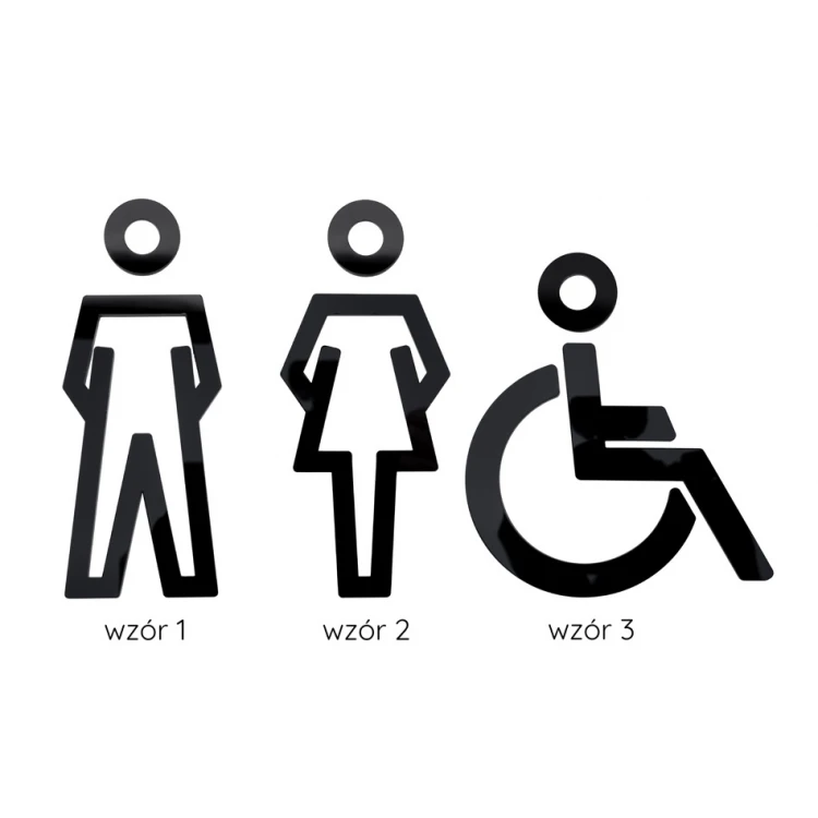 Piktogramme aus Plexiglas für Toiletten - Höhe: 150mm - TT042