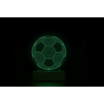 Fußball - 3D LED RGB Lampe mit Fernbedienung - L3D008