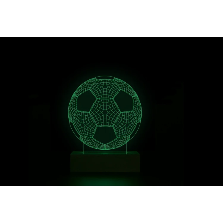 Fußball - 3D LED RGB Lampe mit Fernbedienung - L3D008