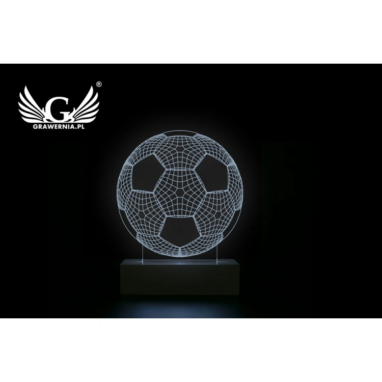 Fußball - 3D LED RGB Lampe mit Fernbedienung - L3D008