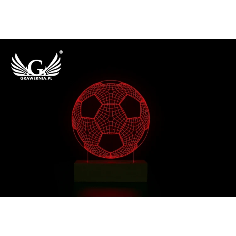 Fußball - 3D LED RGB Lampe mit Fernbedienung - L3D008