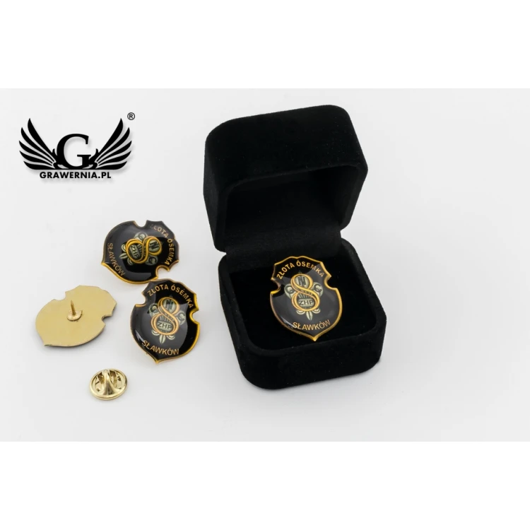 Messing Pins - gewölbtes 3D Doming - beliebiges Logo - PWD001