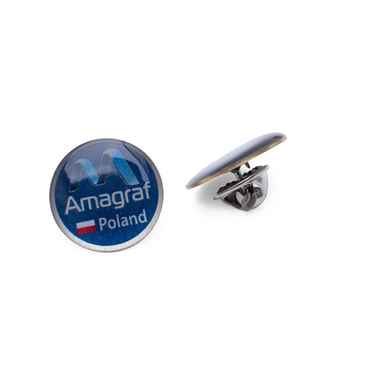 Messing Pins - gewölbtes 3D Doming - beliebiges Logo - PWD027