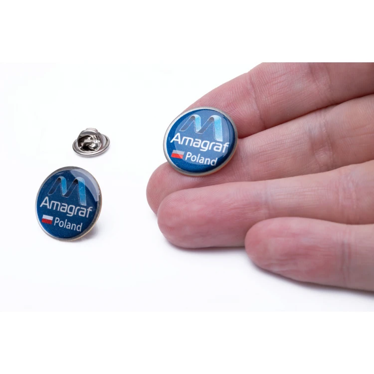 Messing Pins - gewölbtes 3D Doming - beliebiges Logo - PWD027