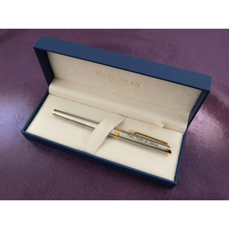 Ewiges Füllfederhalter WATERMAN HEMISPHERE - Satinstahl GT - WAT024