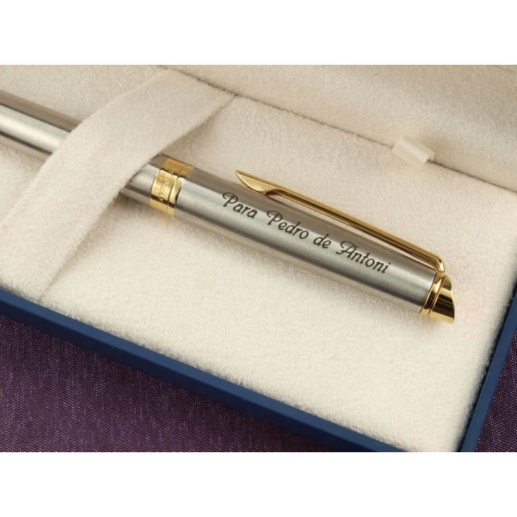 Ewiges Füllfederhalter WATERMAN HEMISPHERE - Satinstahl GT - WAT024