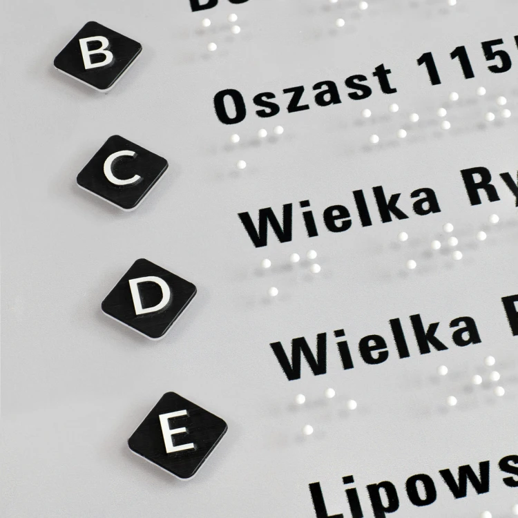Tyflographische Karte des Landschaftsparks mit Braille-Schrift - Maße: 1100x700mm - TAB515