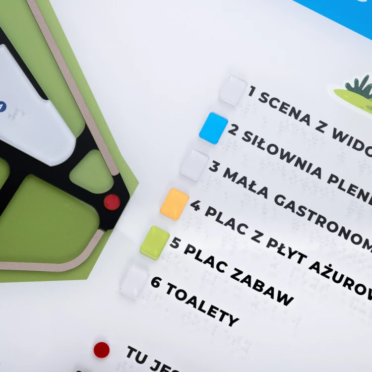 Tyflographischer Parkplan mit Braille-Schrift - Maße: 594x420mm - TAB467