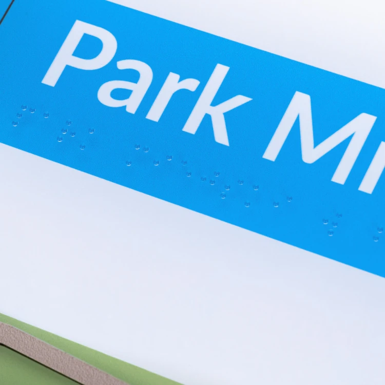 Tyflographischer Parkplan mit Braille-Schrift - Maße: 594x420mm - TAB467