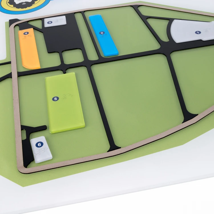 Tyflographischer Parkplan mit Braille-Schrift - Maße: 594x420mm - TAB467