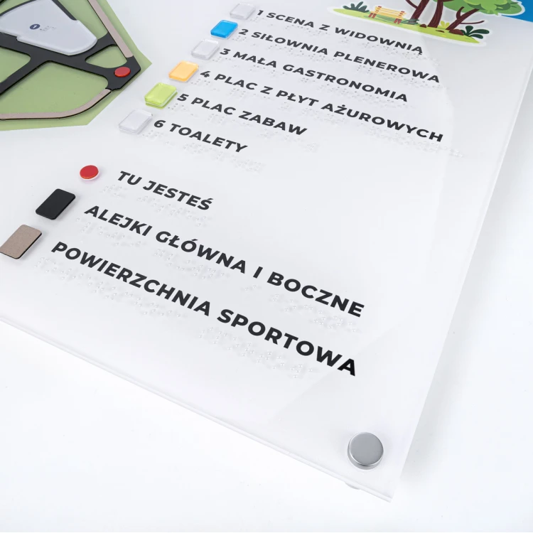 Tyflographischer Parkplan mit Braille-Schrift - Maße: 594x420mm - TAB467