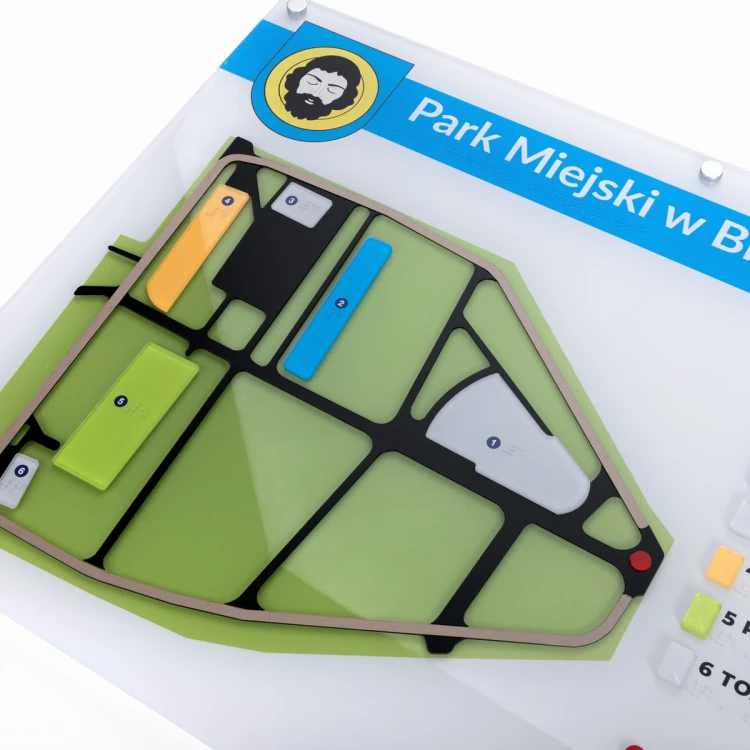 Tyflographischer Parkplan mit Braille-Schrift - Maße: 594x420mm - TAB467