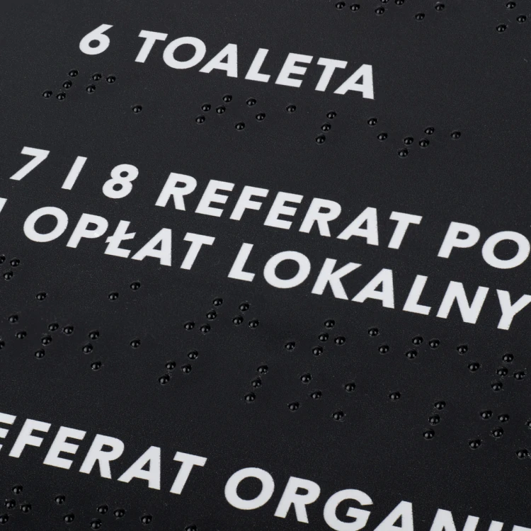 Tyflographischer Plan mit Braille-Schrift - Plexi und ADA - Maße: 615x400mm - TAB484