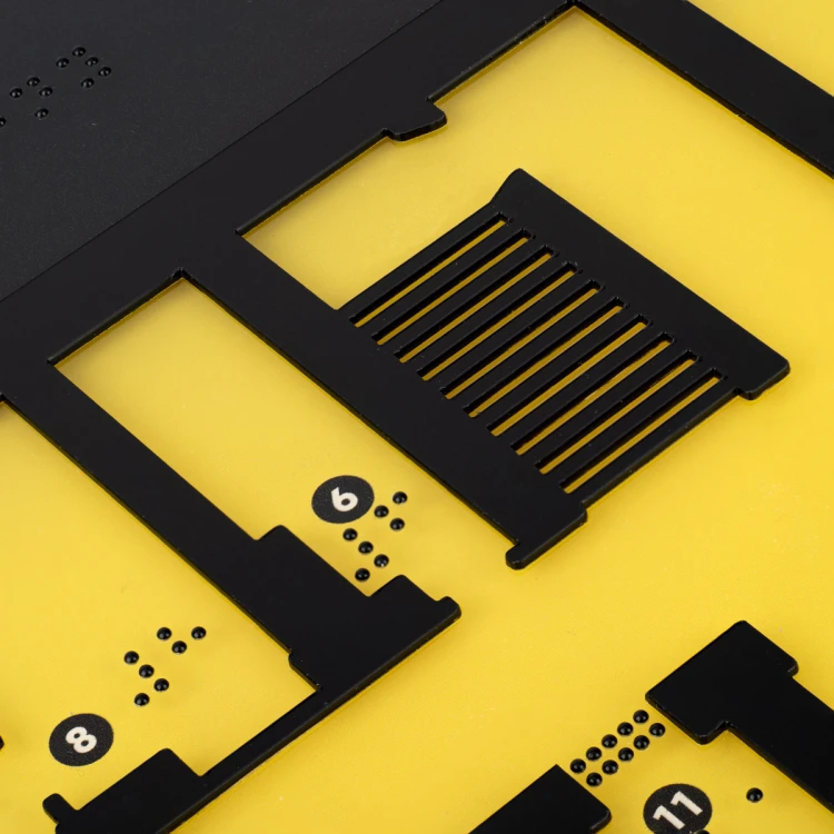Tyflographischer Plan mit Braille-Schrift - Plexi und ADA - Maße: 615x400mm - TAB484