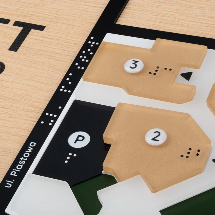 Typhlographischer Plan mit Braille-Schrift - Maße: 700x500mm - TAB487