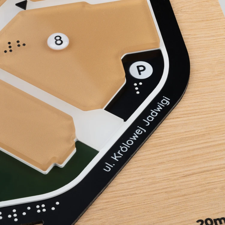 Typhlographischer Plan mit Braille-Schrift - Maße: 700x500mm - TAB487
