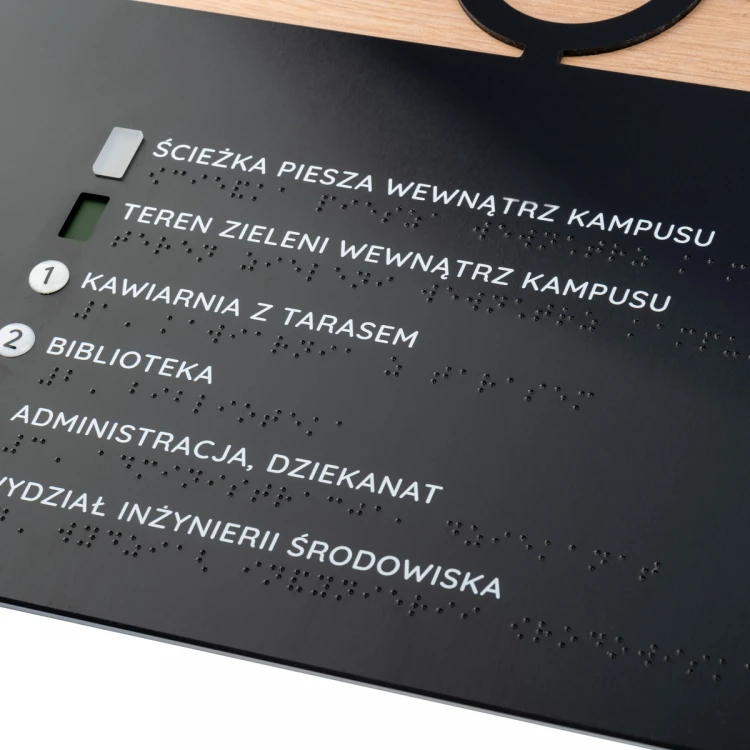 Typhlographischer Plan mit Braille-Schrift - Maße: 700x500mm - TAB487