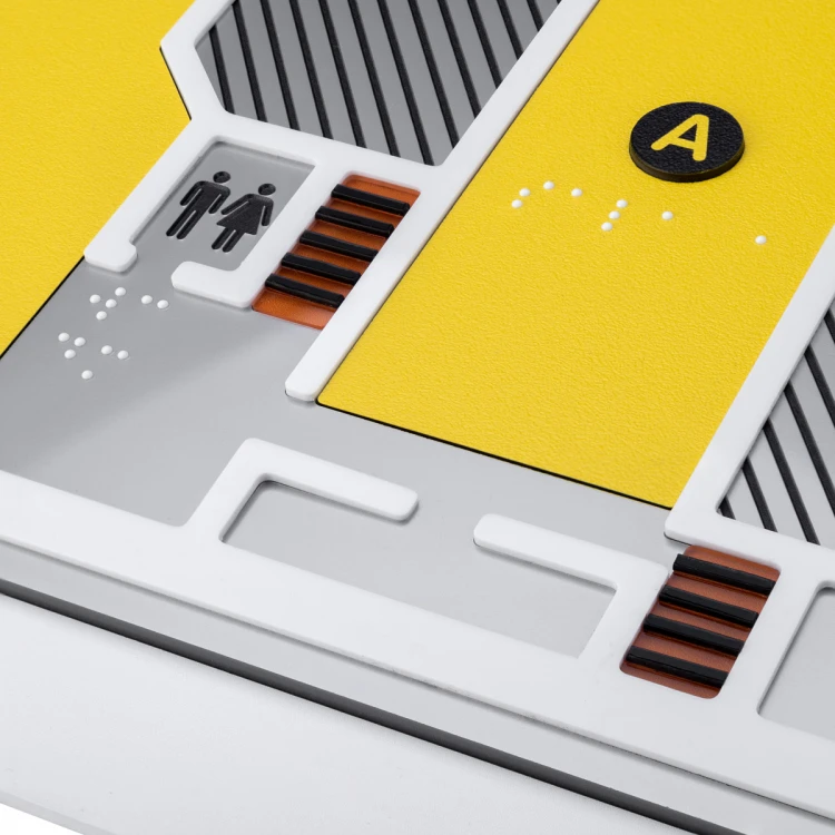 Typhlographischer Plan mit Braille-Schrift - Maße: 700x500mm - TAB495
