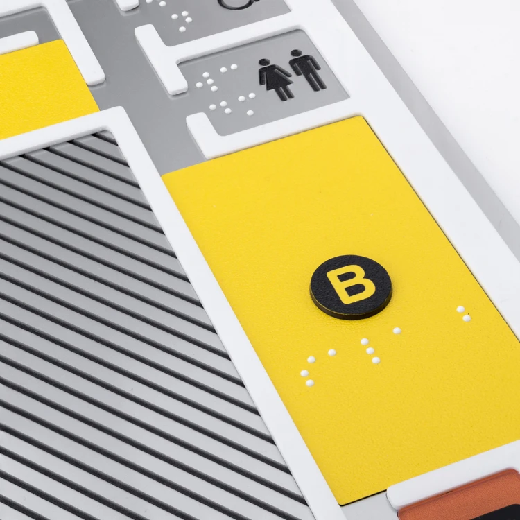 Typhlographischer Plan mit Braille-Schrift - Maße: 700x500mm - TAB495