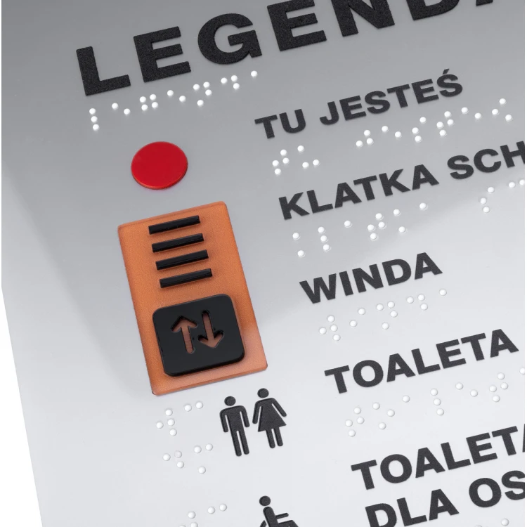 Typhlographischer Plan mit Braille-Schrift - Maße: 700x500mm - TAB495
