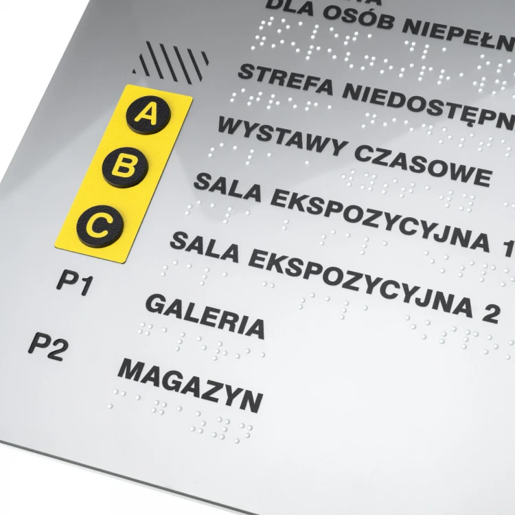 Typhlographischer Plan mit Braille-Schrift - Maße: 700x500mm - TAB495